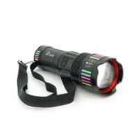 Ліхтар пошуковий BP-505 LED PM60, 4 режими, індикація заряду, живлення ві�� 4*18650, IP65, USB кабель, 260х140х85мм, 1,140кг, Black, BOX