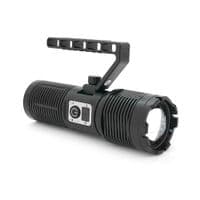 Ліхтар пошуковий BP-2303 LED PM60, 5 режимів, індикація заряду, живлення від 3*18650, IP65, кабель USB, 255х145х65мм, 0,860кг, Black, BOX
