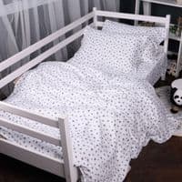 Постельное белье MirSon 016 White Stars Фланель 143х210 полуторный (2200009652103)