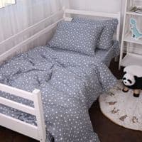 Постельное белье MirSon 012 Grey Stars Фланель 143х210 Полуторный (2200009653087)