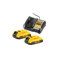 Набор аккумуляторов + зарядных устройств DeWALT 12V/18V, исход. ток 4A, 0.5 кг, 18В XR Li-Ion 2x2Ah (DCB1104D2)