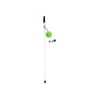 Игрушка для кошек Hippie Pet Удочка с мячиками зеленая 46 см (HIPCW16022Z)