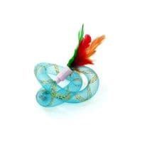 Игрушка для кошек Hippie Pet С перьями синяя 19 см (HIPCT22022M)