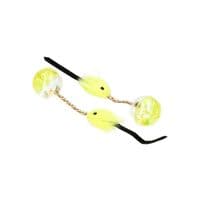Игрушка для кошек Hippie Pet Мячики с мышкой желтые 26 см 2 шт (HIPCT18026G)