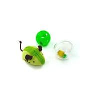 Игрушка для кошек Hippie Pet Мышка и два мячика, зеленая (HIPSET2303004)