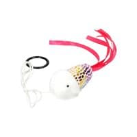 Игрушка для кошек Hippie Pet Рыбка с веревкой розовая 7.5 см (HIPCT2304008RO)