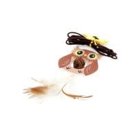 Игрушка для кошек Hippie Pet Сова с веревкой коричневая 2 м (HIPCT2401060RU)