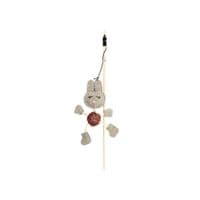 Игрушка для кошек Hippie Pet Удочка с кроликом коричневая 40 см (HIPCW2303010-2)
