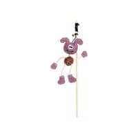 Игрушка для кошек Hippie Pet Удочка с веселым кроликом розовая 40 см (HIPCW2303010-3)