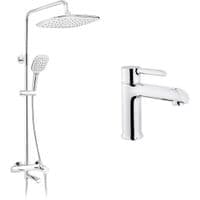 Душевой гарнитур Kroner Essen-C063 + смеситель Essen-C010 (CVS30215)