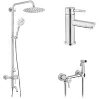 Душевой гарнитур Kroner Edelstahl Klassisch-ESG063 + смеситель Edelstahl Klassisch-ESG010 + смеситель Edelstahl Klassisch (CVS30208)