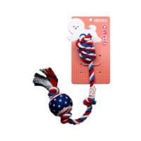 Игрушка для собак MISOKO&CO Веревка с теннисным фиолетовым мячом 48 см (MSKTXDT14601-V)
