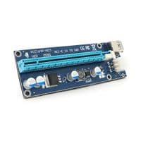 Плата PCE164P-N09 (V008S-Plus) Riser PCI-EX, x1*16, USB 3.0, DC12V(Molex 6pin), SATA / 15pin, конденсаторы 270, VER008S, Пакет