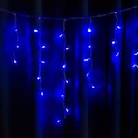 Гірлянда 150LED Штора Blue, мідний провід, 6 x 0,5 метра, прозора ізоляція, BOX
