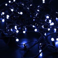 Гірлянда 160LED (Діод) Blue, 20 метрів, вилка, чорна ізоляція