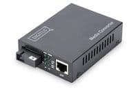 Медіа конвертор DIGITUS Gigabit, RJ45 / SM SC SX, BiDi Tx1550nm/Rx1310nm, 20км