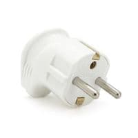 Вилка VIKO Євро кутова із заземленням. 16А 260V, White. ПВХ