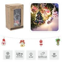 Гирлянда Chomik Новогодние атрибуты 10 LED теплый белый, IP20, 2хАА (5900779854024)