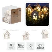 Гирлянда Chomik Домики, 10 LED теплый белый, IP20, 2хАА (5900779854222)