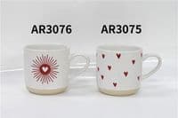 Чашка Ardesto Heart, 350мл, керамика, белый