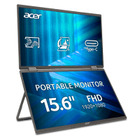 Монитор TFT ACER 15.6" Dual Portable PD163QTbmiuux (UM.ZP3EE.011) IPS 2xFHD 10-точечный MultiTouch 2*USB-C