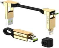 Дата кабель 6in1 inCharge X 0,14m 100W beige Rolling Square (X03WR)
