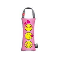 Игрушка для собак WAUDOG Fun с пискавкой "Смайлики на розовом" S (629-0187)