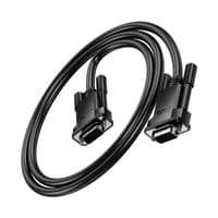 Кабель HOCO US11 VGA 1m, male to male (папа-папа), 1 феррит, черный, Пакет