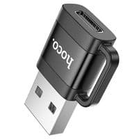 Переходник HOCO UA31D USB2.0(M) =&amp;gt; Type-C(F), Black, Box