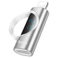 Переходник HOCO UA32A Type-C(F) =&amp;gt; Lighting(M), 60W, индикатор мощности заряда), Silver, Box
