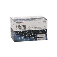 Гирлянда Chomik 200 LED 10 м, холодный белый, эффект блеска, IP44, от сети (5900779879485)