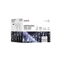 Гирлянда Chomik Бахрома 300 LED 12 м, холодный белый, IP44 от сети (5900779879850)
