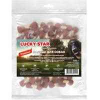 Лакомство для собак Lucky Star Гантельки с мясом утки на прессованной кости из сыромятной кожи 200 г (4820112457907)