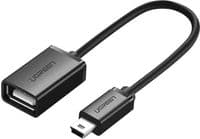 Переходник OTG USB 2.0 AF to Mini 5P 0.1m US249 black Ugreen (10383)