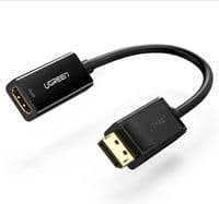 Переходник Display Port M to HDMI F 4K30Hz black Ugreen (40363)