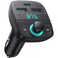 Автозарядка 3xUSB 31,5W (USB-C+2xUSB-A) BT Transmitter + TF Черная (CD229) UGREEN