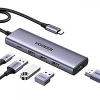 Док-станція USB3.1 Type-C --> HDMI 60Hz/3xUSB-А 3.0/Type-C/PD 100W 5-in-1 CM511 Ugreen