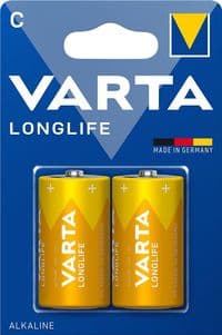 Батарейка Varta Longlife щелочная C(LR14) блистер, 2шт