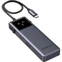Ugreen USB-C 7-в-1 концентратор 3xUSB + 1xUSB-C + HDMI + RJ45 + PD 100 Вт CM888 серый (45155)