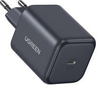Зарядное устройство для USB-C GaN 45W + cable USB-C to USB-C X524 black (65054)