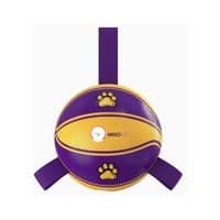 Игрушка для собак MISOKO&CO Надувной мяч в форме баскетбольного мяча фиолетовый с желтым 15 см (KINMSK70115)