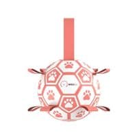 Игрушка для собак MISOKO&CO Надувной мяч в форме футбольного мяча белый с розовым 18.5 см (KINMSK70110)