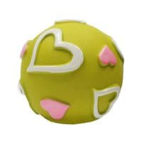 Игрушка для собак MISOKO&CO Мячик с фрагментами сердца зеленый 7.6 см (BEITJ00795P-Z)