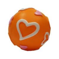 Игрушка для собак MISOKO&CO Мячик с фрагментами сердца оранжевый 7.6 см (BEITJ00795P-O)
