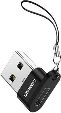 Переходник USB 2.0 AM to USB-C F black Ugreen (50568)