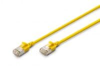 Патч-корд DIGITUS CAT 6a F-FTP Slim, 2 м, AWG 32/7, Cu, LSZH, жовтий