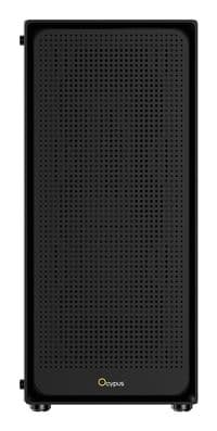 Корпус Ocypus Gamma C50, Black, Mid Tower, без БЖ, для Micro ATX / Mini ITX, 1xUSB 3.0 / 2xUSB 2.0, макс. CPU - 160 мм / GPU - 340 мм, бічна панель із загартованого скла (Gamma-C50-BKG000XX-GL)