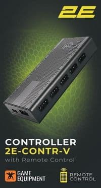 Контролер 2E GAMING CONTR-V ARGB 10 fans 4pin, SATA +5V 3pin, пульт