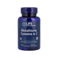 Вітамінно-мінеральний комплекс Life Extension Глутатіон, цистеїн та вітамін C, Glutathione, Cysteine & C, 100 капсул (LEX-15411)
