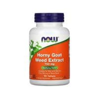 Витаминно-минеральный комплекс Now Foods Горянка (эпимедиум), 750 мг, Horny Goat Weed Extract, 90 таблеток (NOW-04758)